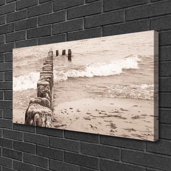 Obraz na plátne More pláž architektúra 100x50 cm
