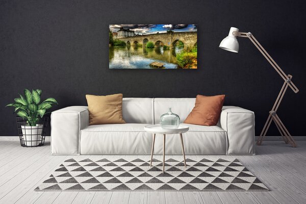 Obraz Canvas Most rieka architektúra 100x50 cm
