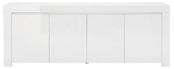 ŠIROKÁ KOMODA, biela s vysokým leskom, 210/84/50 cm MID.YOU - Online Only drobný nábytok, Online Only