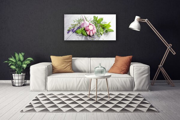 Obraz Canvas Cesnak byliny do kuchyne 100x50 cm