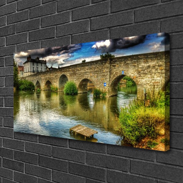 Obraz Canvas Most rieka architektúra 100x50 cm