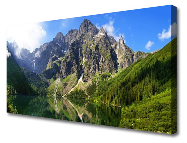 Obraz Canvas Tatry hory morské oko les 100x50 cm