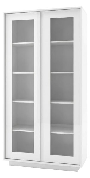 VITRÍNA, biela s vysokým leskom, 92/179/43 cm MID.YOU - Sklenené vitríny, Online Only