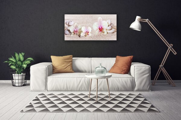 Obraz Canvas Orchidea kamene zen písek 100x50 cm