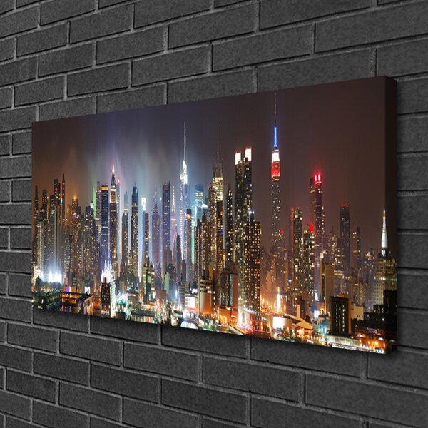 Obraz Canvas Noc mesto new york 100x50 cm