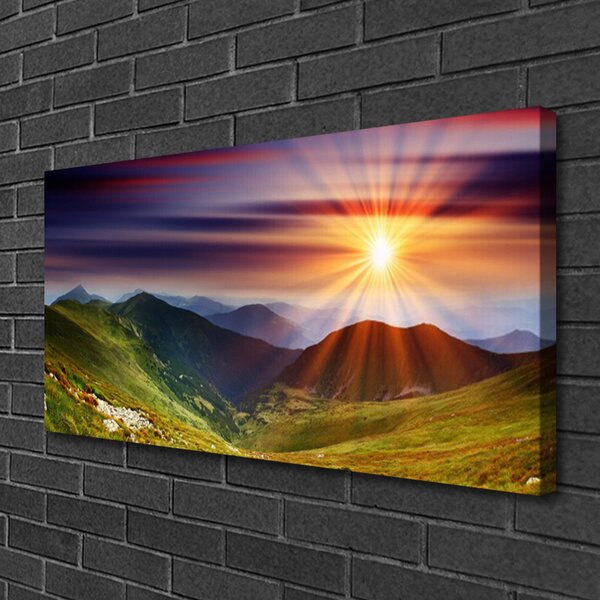 Obraz Canvas Hory západ slnka príroda 100x50 cm