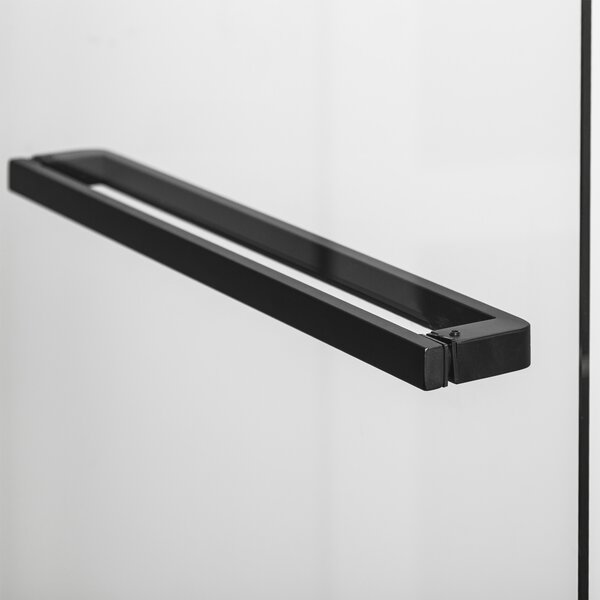 Novoterm Štvorcový sprchový kút NV-Heidi BL SQ 80x80 čierna/transparent - bez vaničky