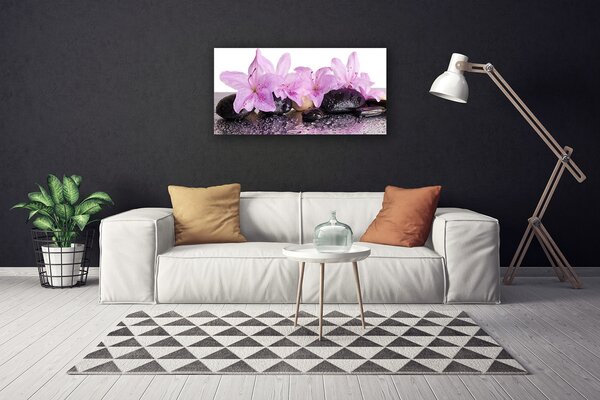 Obraz Canvas Kvety kamene zen kúpele 100x50 cm