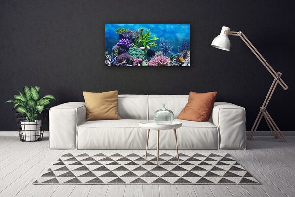 Obraz Canvas Akvárium rybičky pod vodou 100x50 cm