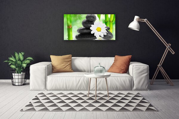 Obraz Canvas Bambus kamene zen kvet 100x50 cm