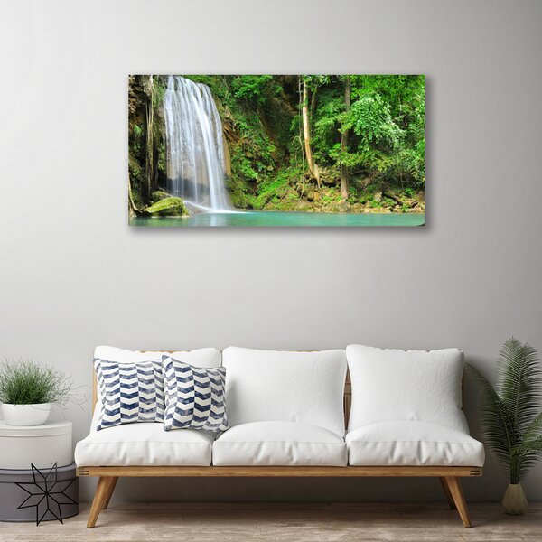 Obraz Canvas Vodopád les príroda 100x50 cm