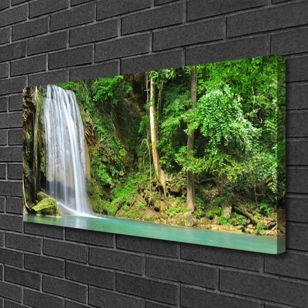Obraz Canvas Vodopád les príroda 100x50 cm