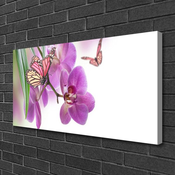Obraz Canvas Motýle kvety príroda 100x50 cm