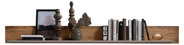 NÁSTENNÁ POLICA, sivá, farba duba, 180/18/22 cm Hom`in - Regály