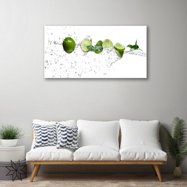 Obraz Canvas Limetka voda kuchyňa 100x50 cm