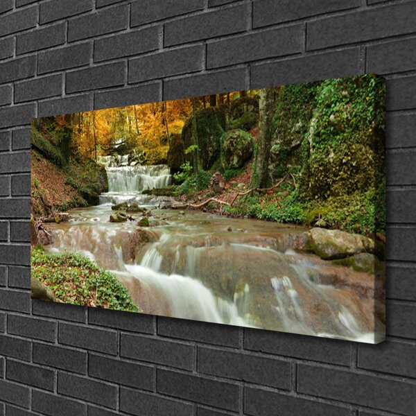Obraz Canvas Vodopád les príroda 100x50 cm