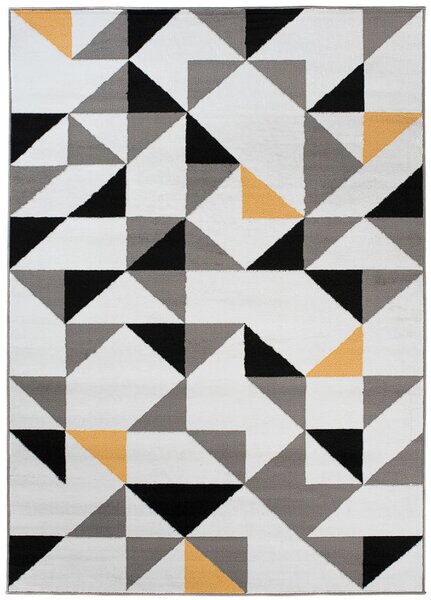 TA Koberec Z896A WHITE MAYA PP EYM Čierny Obdĺžnikový Rozmer: 80x150 cm