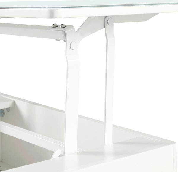 KONFERENČNÝ STOLÍK, čierna, biela, kov, 70/40,5-65,5/60 cm Livetastic - Stolíky do obývačky, Online Only