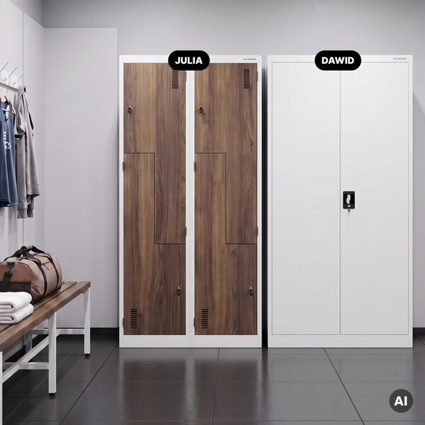 Šatníková skriňa typu L biela, orech, 800x1850x450 mm: JULIA Eco Design
