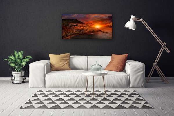 Obraz na plátne More mesto krajina 100x50 cm