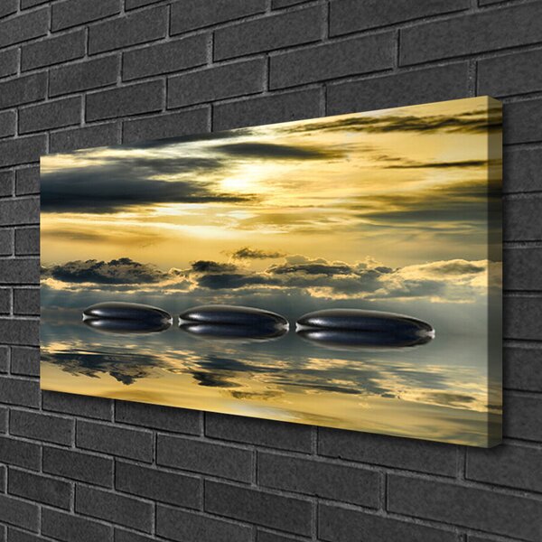 Obraz na plátne Kamene voda umenie 100x50 cm
