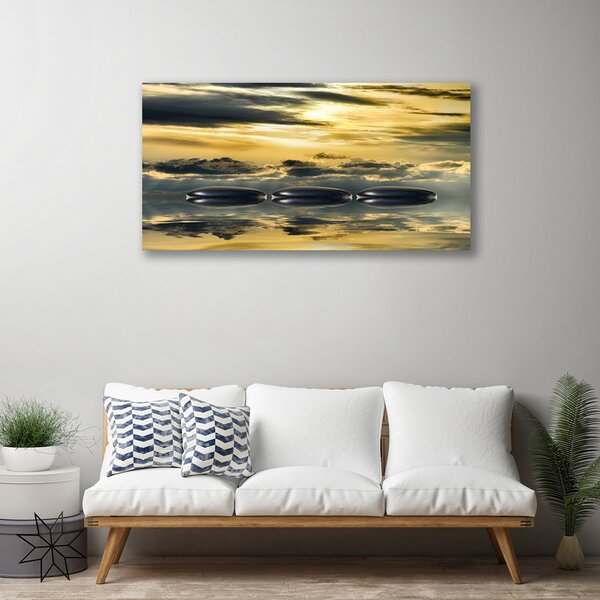 Obraz na plátne Kamene voda umenie 100x50 cm
