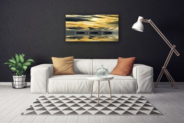 Obraz na plátne Kamene voda umenie 100x50 cm