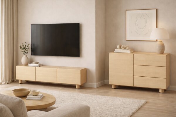 Stolík pod TV Arlo 150 cm - dub vicenza