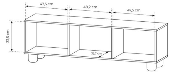 Stolík pod TV Arlo 150 cm - dub vicenza