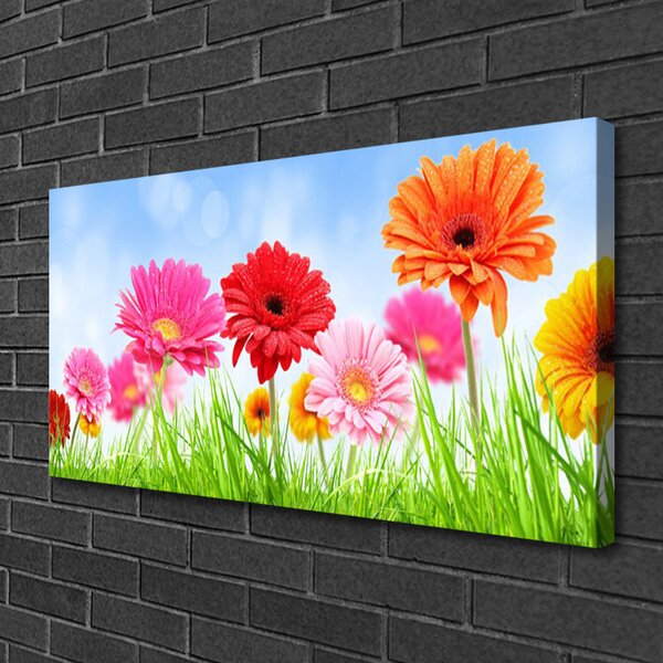 Obraz na plátne Kvety tráva rastlina 100x50 cm
