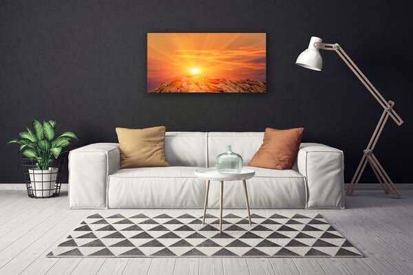 Obraz Canvas Slnko nebo hora krajina 100x50 cm