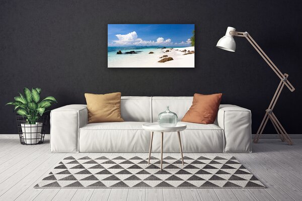 Obraz Canvas Pláž kamene krajina 100x50 cm