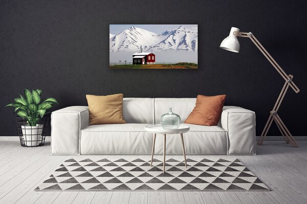 Obraz Canvas Hora dom krajina 100x50 cm