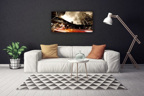 Obraz Canvas Mesto cesta domy 100x50 cm