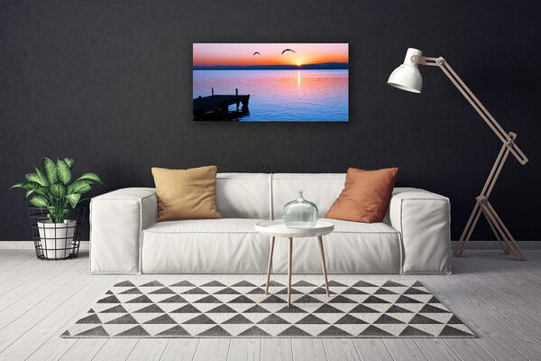 Obraz Canvas More mólo slnko krajina 100x50 cm