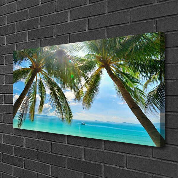 Obraz Canvas Palma strom more krajina 100x50 cm