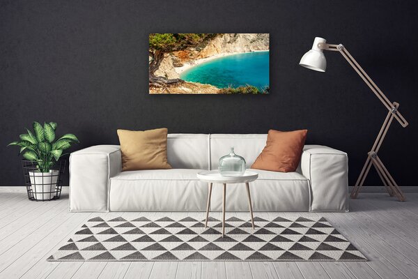 Obraz Canvas Záliv more skaly pláž 100x50 cm