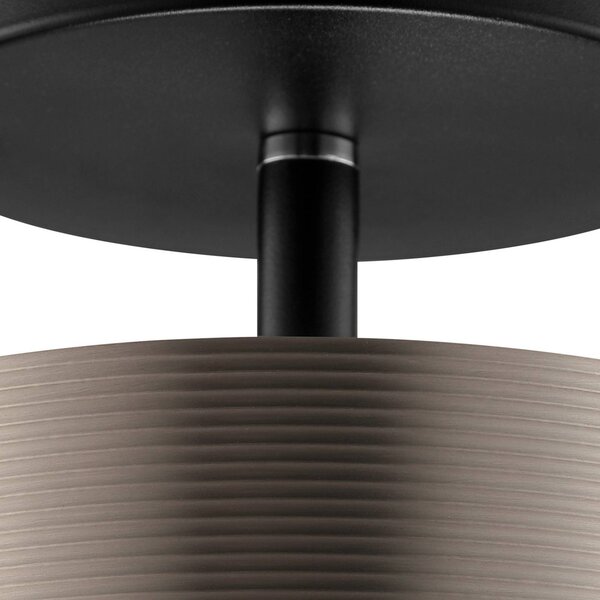 Brilliant LED stojacia lampa osvetľujúca strop Axion, čierne/hnedé, Ø 15 cm, Memory,, Hnedá / hrdzavá, Obývacia izba / jedáleň, kov, Moderný