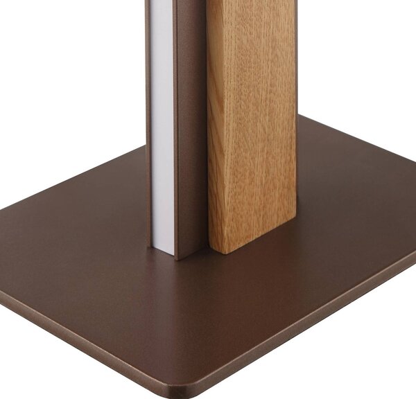 Brilliant Stolová LED lampa Arviso, v odtieni dreva, dub, výška 51 cm,, Svetlé drevo, Obývacia izba / jedáleň, Drevo, Moderný