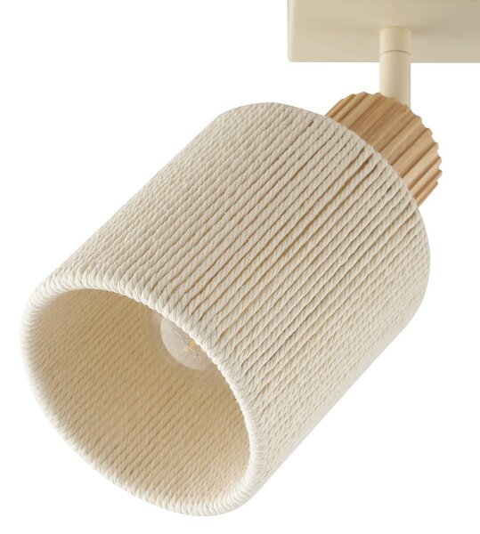 Brilliant Stropné svietidlo Arlo, béžové, textilné, dĺžka 69 cm, 3-pl., Krémová / jantárovo žltá, Obývacia izba / jedáleň, Textil / látka / hodváb, Moderný