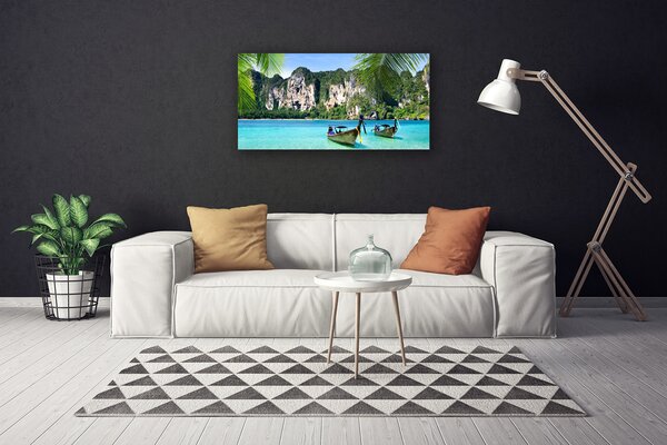 Obraz Canvas Loďky more príroda 100x50 cm