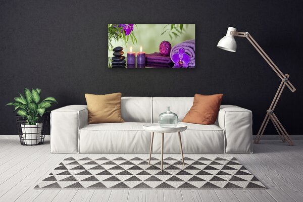 Obraz Canvas Kamene sviečky umenie 100x50 cm