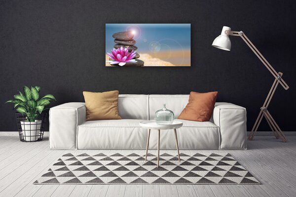 Obraz Canvas Kamene kvet umenie 100x50 cm
