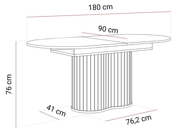 JEDÁLENSKÝ ROZKLADACÍ STÔL LAMBERT DUB CREMONA 180 - 220 cm