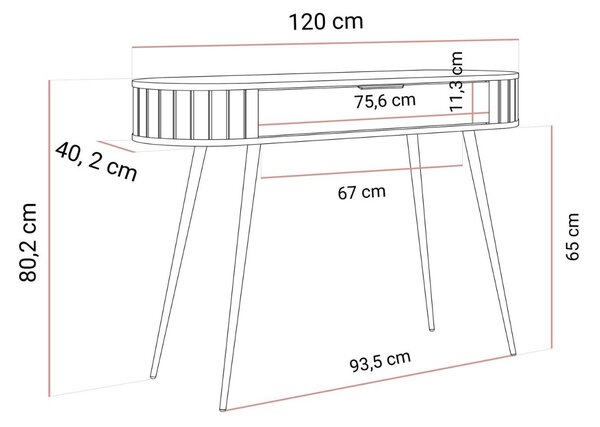 KONZOLA LAMBERT DUB CREMONA 120 cm