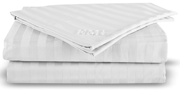 Plachta posteľná pevna damašková biela EMI: Pevná dvojplachta 200x220
