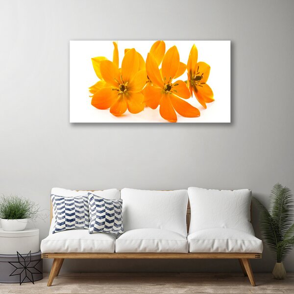 Obraz na plátne Oranžové kvety 100x50 cm