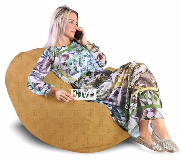 Sedací vak hruška semišová Relax EMI