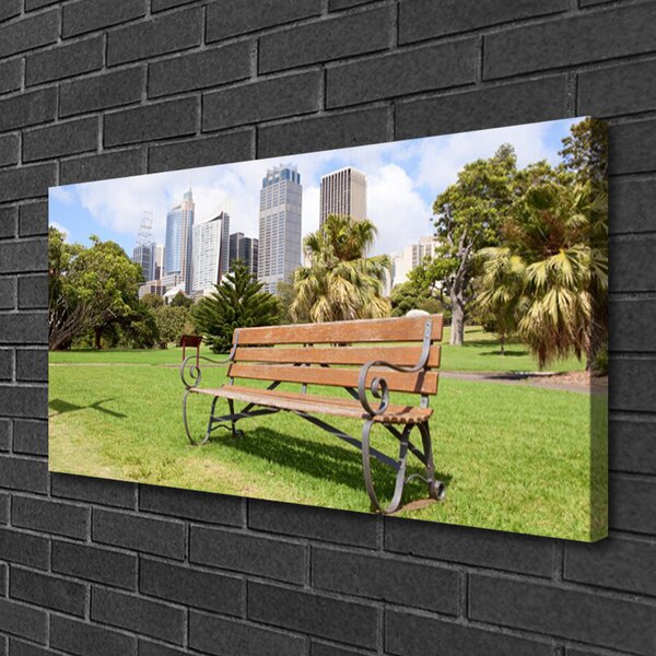 Obraz na plátne Park mrakodrapy príroda 100x50 cm