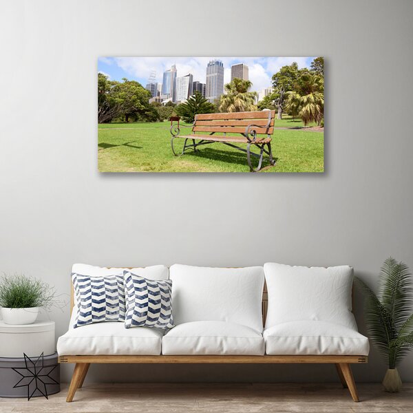 Obraz na plátne Park mrakodrapy príroda 100x50 cm